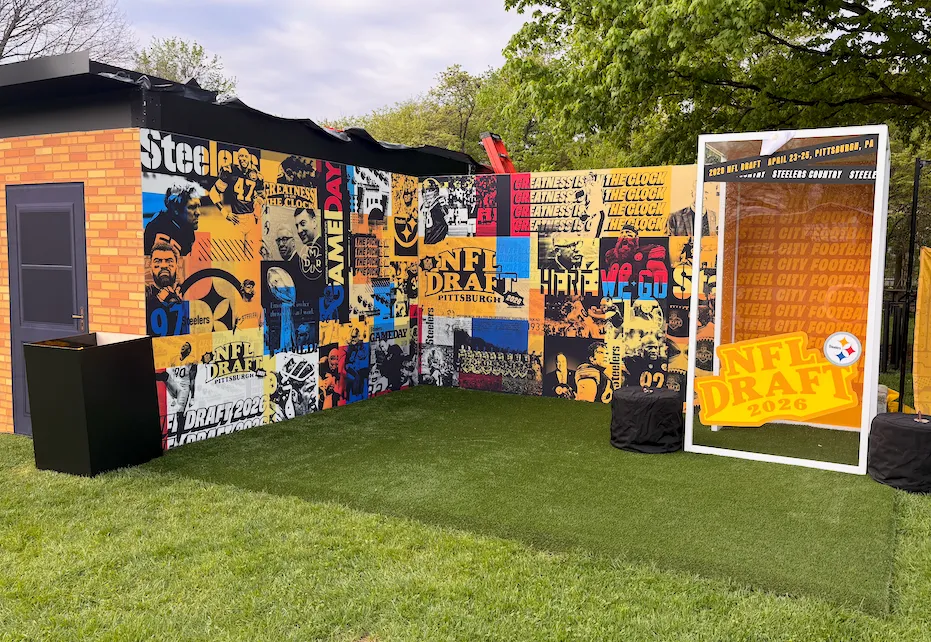 The Steelers Country photobooth.